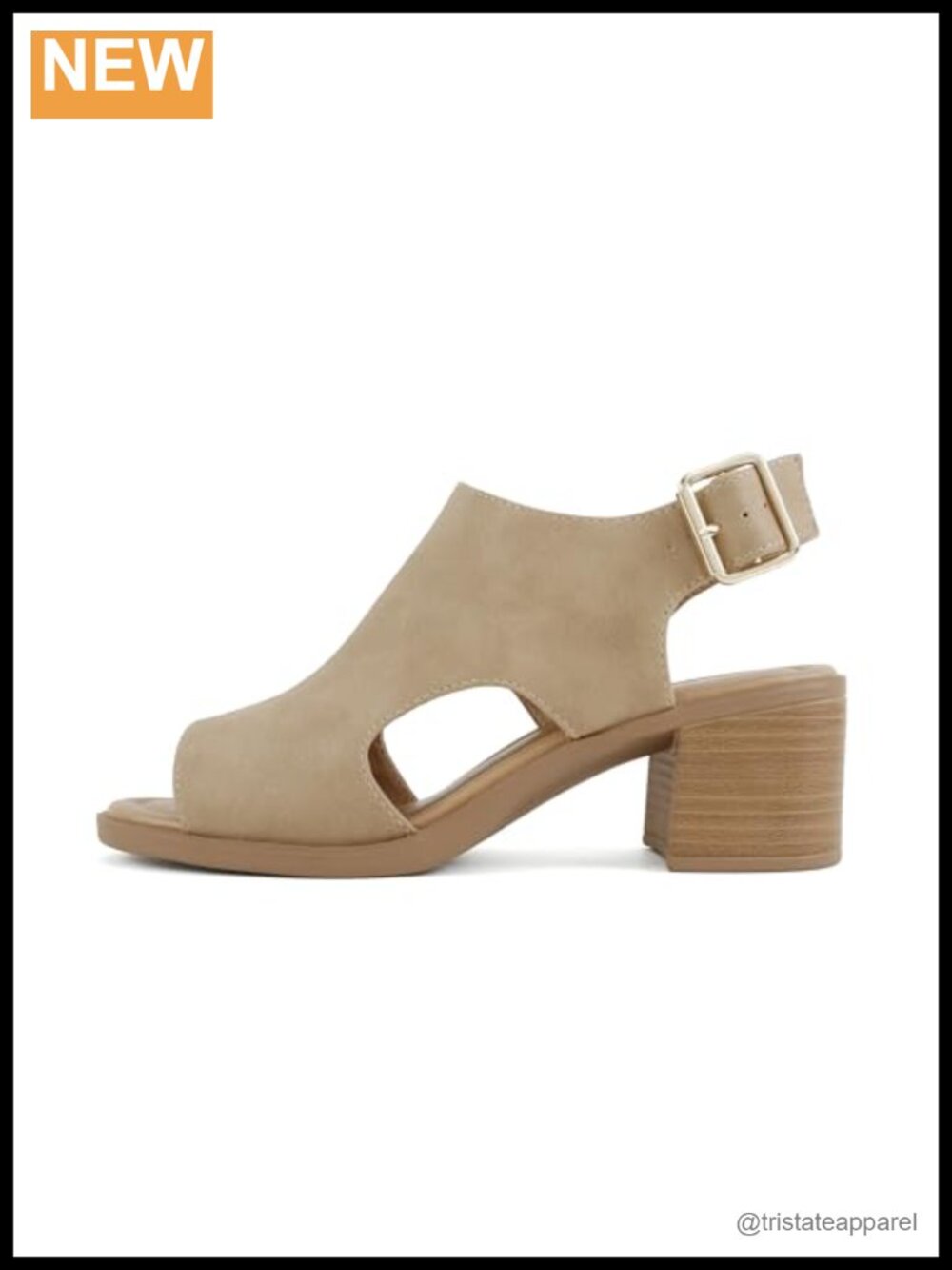 Peep Toe Slingback Low Block Heel Sandal Adjustable Ankle Strap